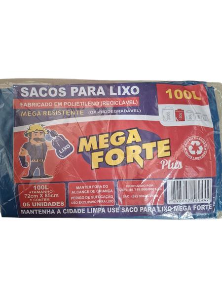 SACO LIXO MEGA FORTE BOM PLUS 100L AZUL
