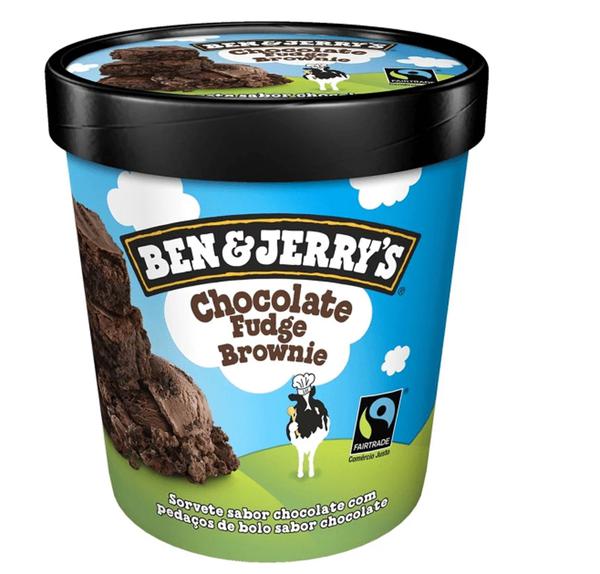 SORV BEN JERRYS 458ML CHOC FUDGE BROWNIE