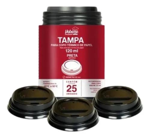 TAMPA PLAST COPO VABENE 120ML 25UN PTO
