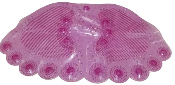 TAPETE PVC P/BANHEIRO 33X58CM FORMA PE A