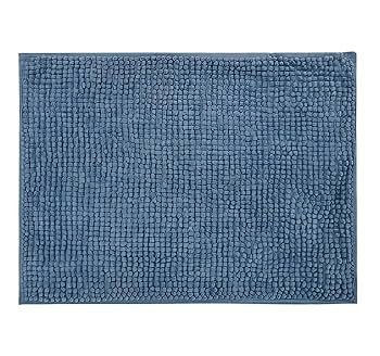 TAPETE TEXTIL RETANG 38CMX58CM AZUL C/BC