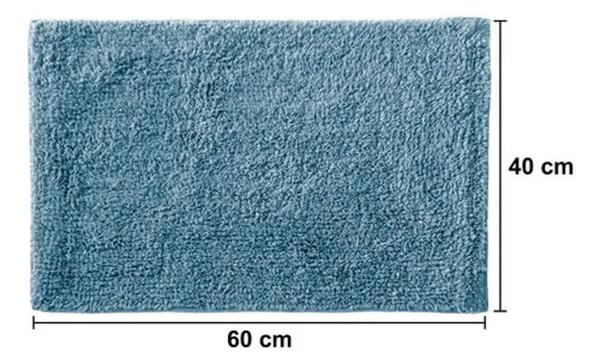 TAPETE TEXTIL RETANG 40CMX60CM CZA/AZUL/