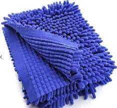TAPETE TEXTIL RETANG 40CMX60CM PTO/AZUL