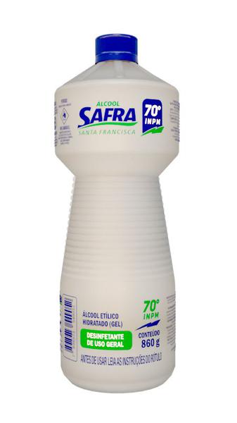 ÁLCOOL EM GEL SAFRA 70% BACTERICIDA 860G