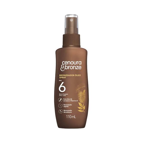 ÓLEO BRONZEADOR CENOURA & BRONZE FPS6 SPRAY 110ML
