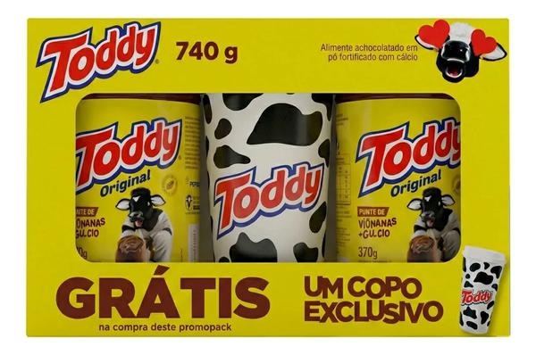 ACHOCOLATADO EM PÓ TODDY C/2 740G GRÁTIS COPO