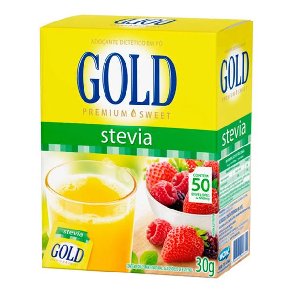 ADOÇANTE EM PÓ GOLD STEVIA C/50
