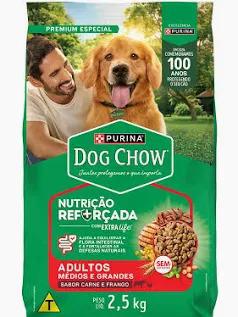 ALIMENTO PARA CÃES DOG CHOW ADULTO MÉDIO/GRANDE 2,5KG