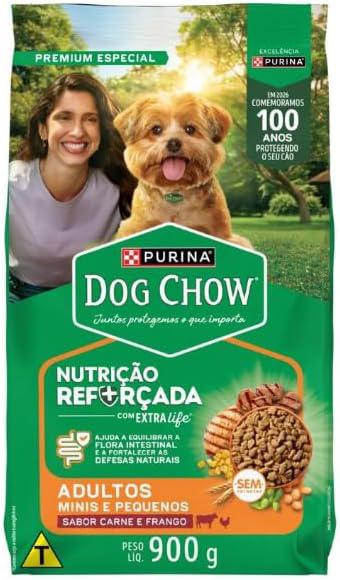 ALIMENTO PARA CÃES DOG CHOW ADULTO MINIS/PEQUENO 900G