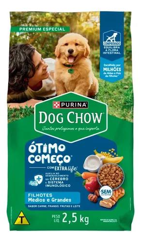 ALIMENTO PARA CÃES DOG CHOW FILHOTES MÉDIO/GRANDE 2,5KG