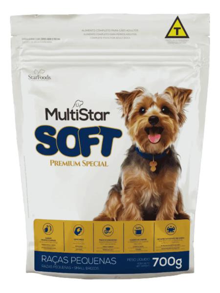 ALIMENTO PARA CÃES MULTISTAR R.AÇAS PEQUENAS SOFT 700G