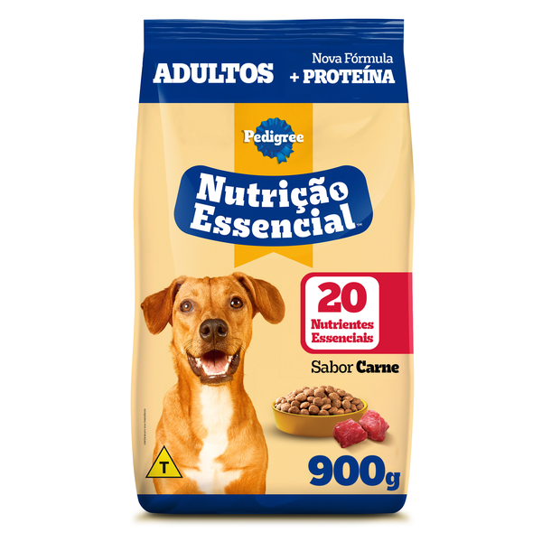 ALIMENTO PARA CÃES PEDIGREE ADULTO NUTRIÇÃO ESSENCIAL CARNE 900G