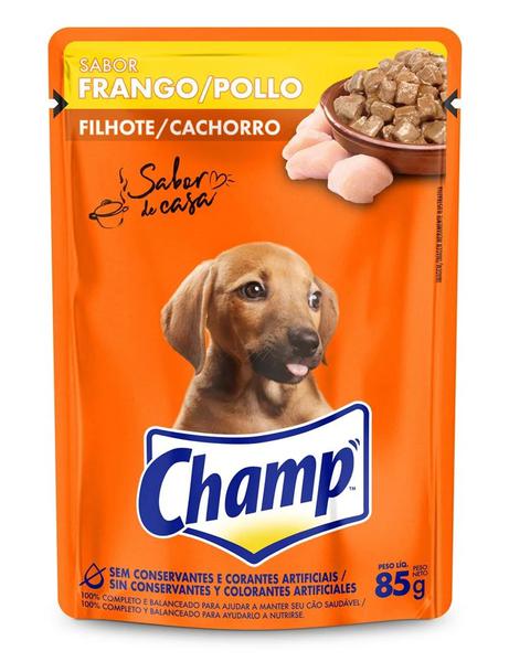 ALIMENTO PARA CÃES SACHÊ CHAMP FILHOTES FRANGO 85G