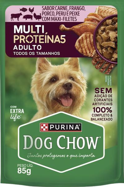 ALIMENTO PARA CÃES SACHÊ DOG CHOW ADULTOS MULTI PROTEÍNAS 85G