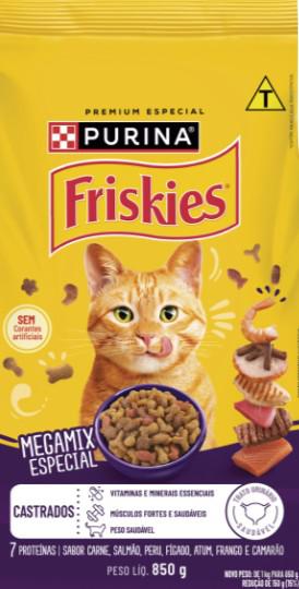 ALIMENTO PARA GATOS FRISKIES ADULTOS MEGAMIX CASTRADO 850G