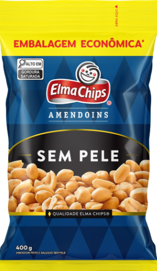 AMENDOIM ELMA CHIPS S/PELE 400G