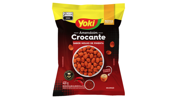 AMENDOIM YOKI CROCANTE MOLHO DE PIMENTA 420G