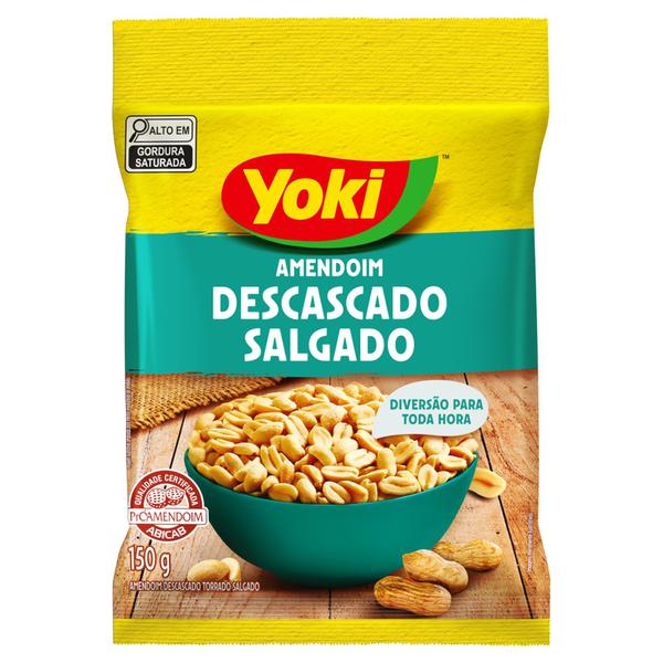 AMENDOIM YOKI DESCASCADO SALGADO 150G