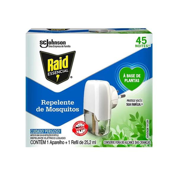 APARELHO ELÉTRICO RAID 45 NOITES À BASE DE PLANTAS 25,2ML