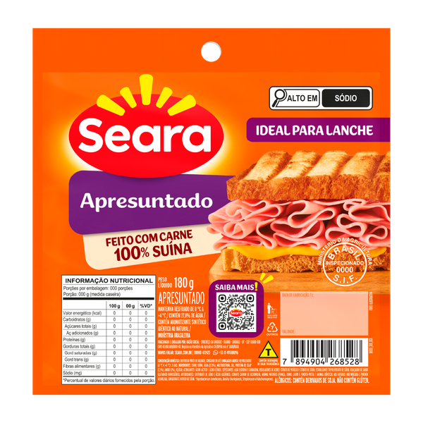 APRESUNTADO FATIADO SEARA 180G