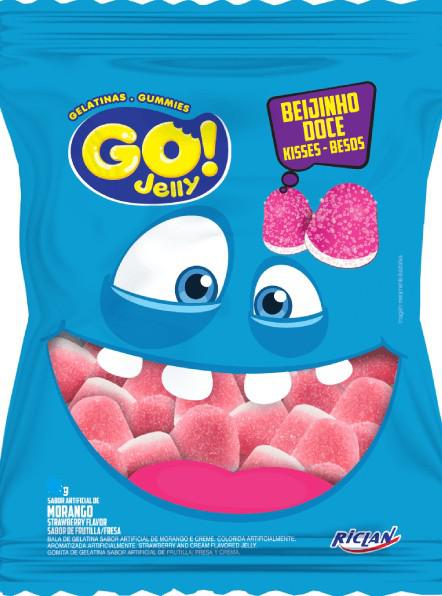 BALA DE GELATINA GO! JELLY BEIJINHO DOCE 70G