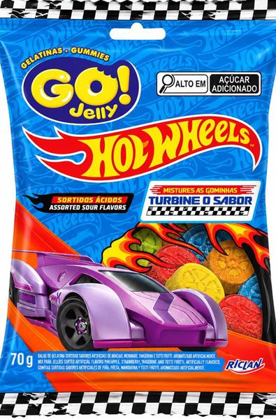 BALA DE GELATINA GO! JELLY HOT WHEELS 70G