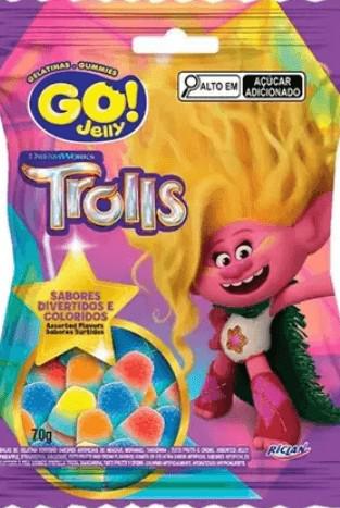 BALA DE GELATINA GO! JELLY TROLLS 70G