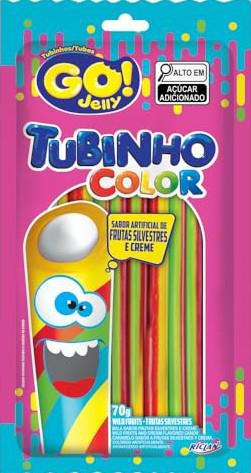 BALA DE GELATINA GO! JELLY TUBINHO COLOR 70G