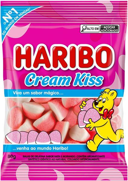 BALA GELATINA HARIBO CREAM KISS 80G