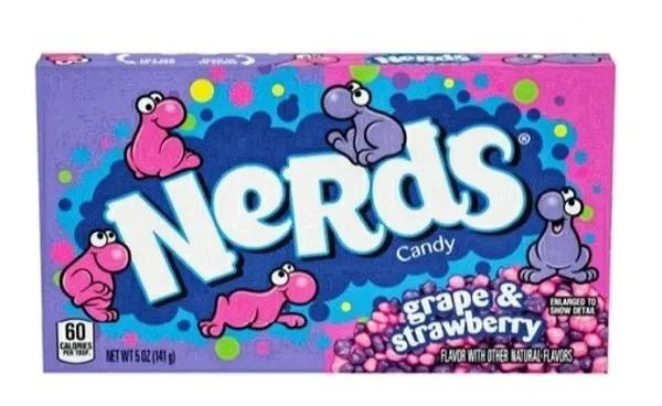 BALA NERDS CONFEITOS GRAPE+STRAWBERRY 141,7G