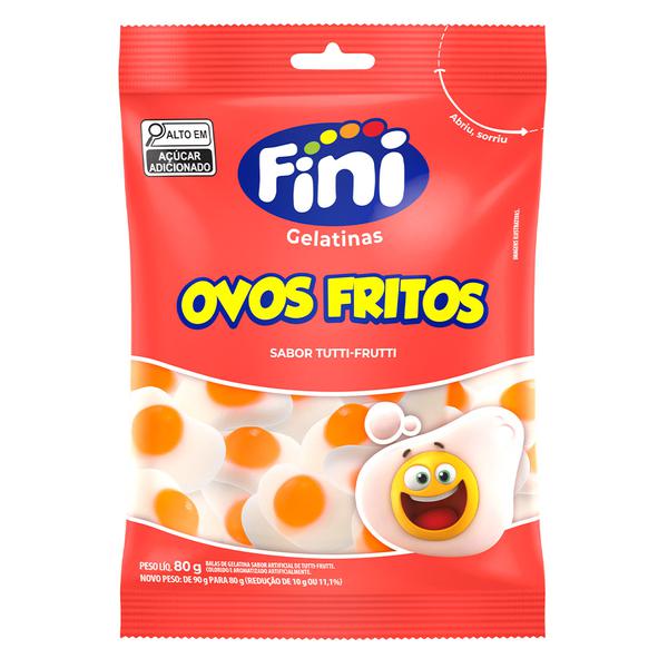 BALAS DE GELATINA FINI OVOS FRITOS SABOR TUTTI FRUTTI 80G