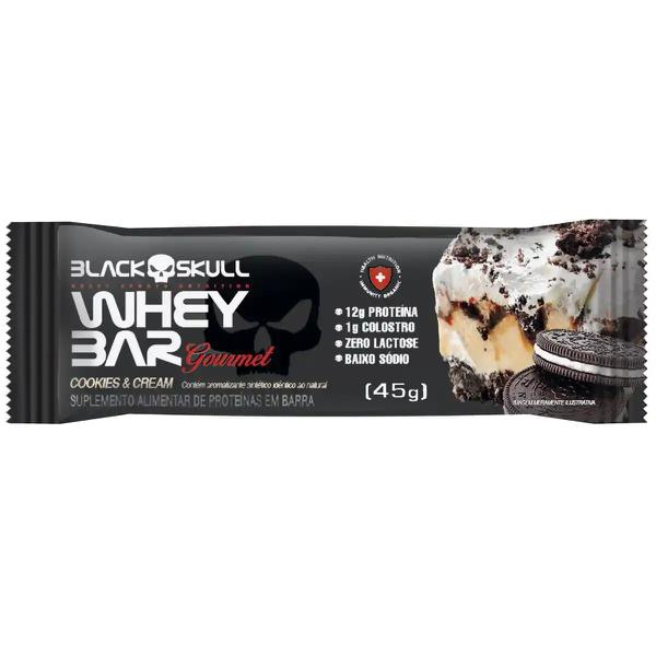 BARRA DE PROTEÍNA BLACK SKULL BAR COOKIES & CREAM 45G