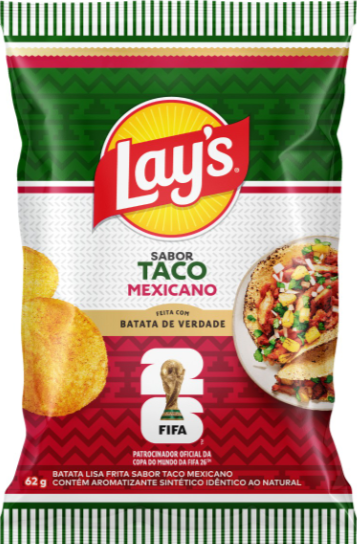 BATATA LAYS FIFA TACO MEXICANO 62G
