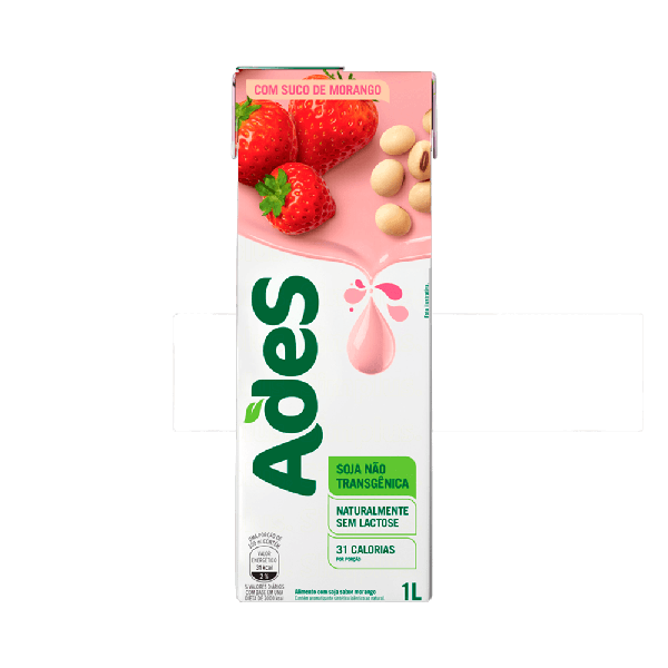 BEBIDA DE SOJA ADES MORANGO 1L