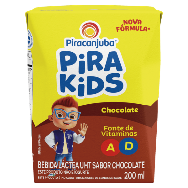 BEBIDA LÁCTEA PIRAKIDS SABOR CHOCOLATE 200ML