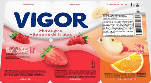BEBIDA LÁCTEA VIGOR MORANGO/VITAMINA DE FRUTAS ZERO 480G