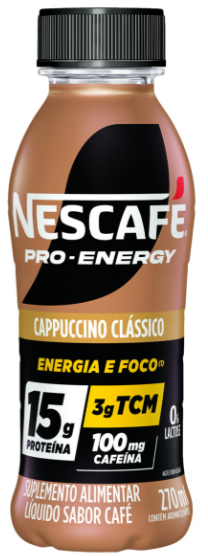 BEBIDA LACTEA NESCAFÉ 15G CAPPUCCINO CLÁSSICO PROENERGY 270ML