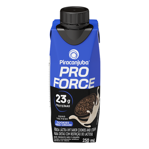 BEBIDA LACTEA PRO FORCE 23G. PIRACANJUBA COOKIES/CREAM 250ML