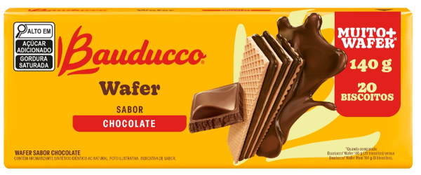 BISCOITO BAUDUCCO WAFER CHOCOLATE 140G