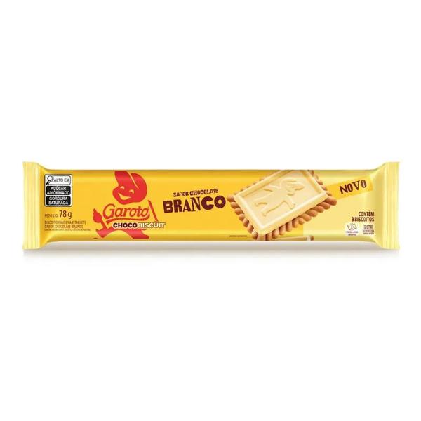 BISCOITO GAROTO CHOCOBISCUIT BRANCO 78G