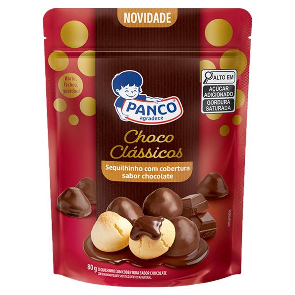 BISCOITO PANCO SEQUILHINHO CHOCO CLÁSSICOS COM COBERTURA CHOCOLATE 80G