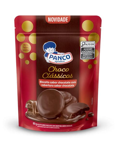 BISCOITO PANCO SEQUILHINHO CHOCO CLÁSSICOS COM COBERTURA CHOCOLATE 80G