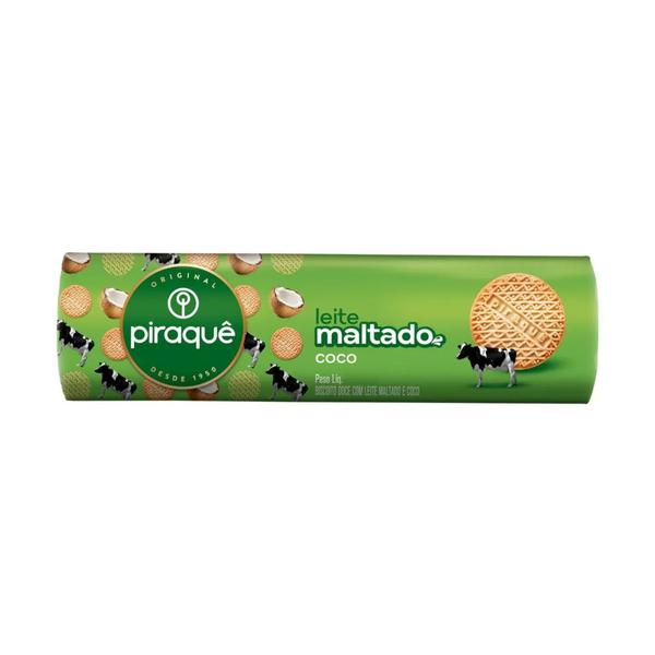 BISCOITO PIRAQUE LEITE MALTADO COCO 132G