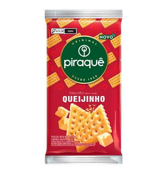 BISCOITO PIRAQUE SALGADINHO QUEIJINHO 138G
