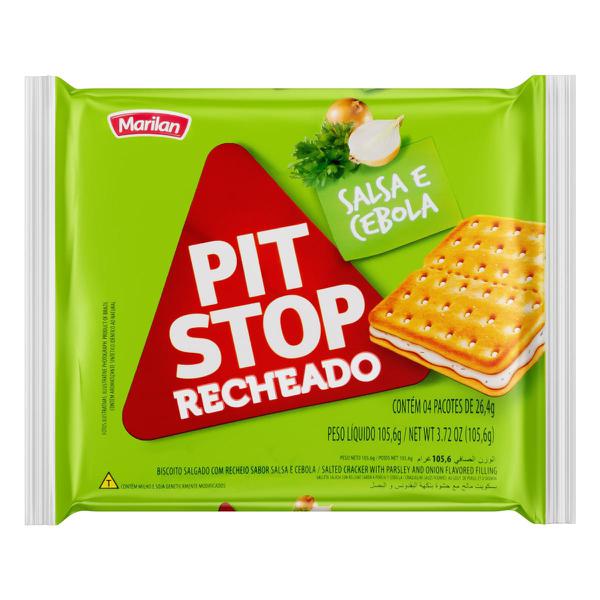 BISCOITO PIT STOP RECHEADO SALSA/CEBOLA 91G