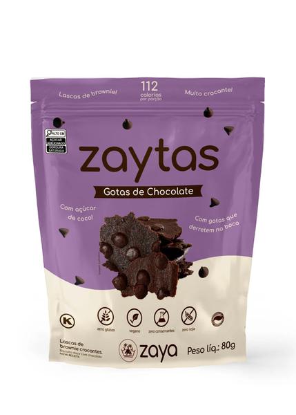 BISCOITO ZAYTAS BROWNIE GOTAS CHOCOLATE 80G