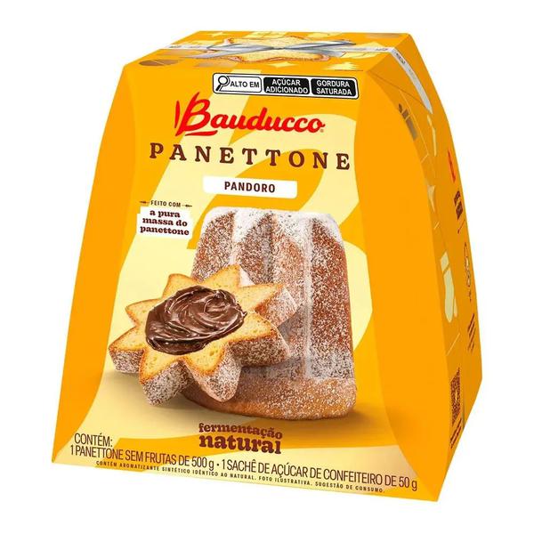 BOLO PANDORO BAUDUCCO SEM FRUTAS 500G