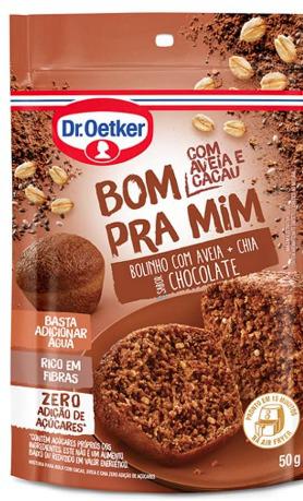 BOLO ZERO CHOCOLATE AVEIA CHIA DR.OETKER 50G