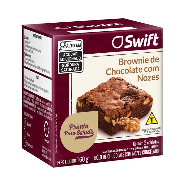 BROWNIE DE CHOCOLATE COM NOZES  SWIFT 160G