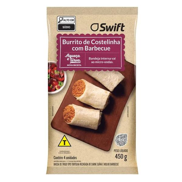 BURRITO SWIFT COSTELINHA COM BARBECUE 450G